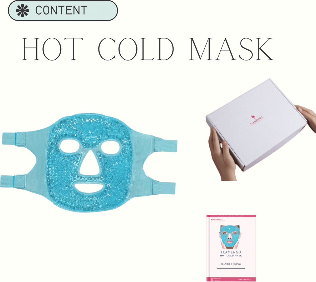 Flamengo® Hot Cold Masker - warm koud Compres - oogmasker - koelmasker ijsmasker ijsroller — afbeelding 8