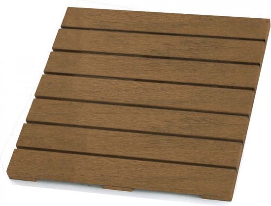 Terrastegel composiet 50 x 50 cm bruin gevlamd FSC (24 mm) massief