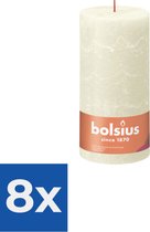 Bolsius Stompkaars Soft Pearl Ø100 mm - Hoogte 20 cm - Parelwit - 125 branduren - Voordeelverpakking 8 stuks