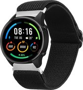 kwmobile nylon bandje voor smartwatch - geschikt voor Xiaomi Mi Watch Color Sport / S1 Active - 14 - 22 cm - Polsbandje in zwart