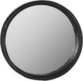 Spiegel - wandspiegel - ronde spiegel - zwart hout - dikke rand - by Mooss - rond 45cm