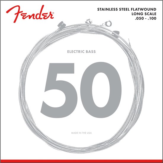 Fender Strings Flatwound 050 100 9050ML stainless steel - Snarenset voor 4-string basgitaar