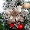 12 pieces glitter Christmas tree decoration, Christmas tree decoration, ornament, Christmas, flowers, decoration, Christmas tree decoration., 9 cm