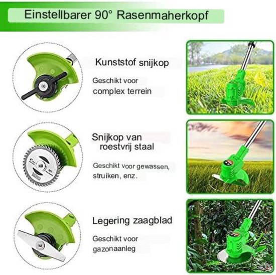Onkruidborstel Electrisch - Bosmaaier Electtrisch - Onkruidverwijderaar Electrisch - Groen — afbeelding 3