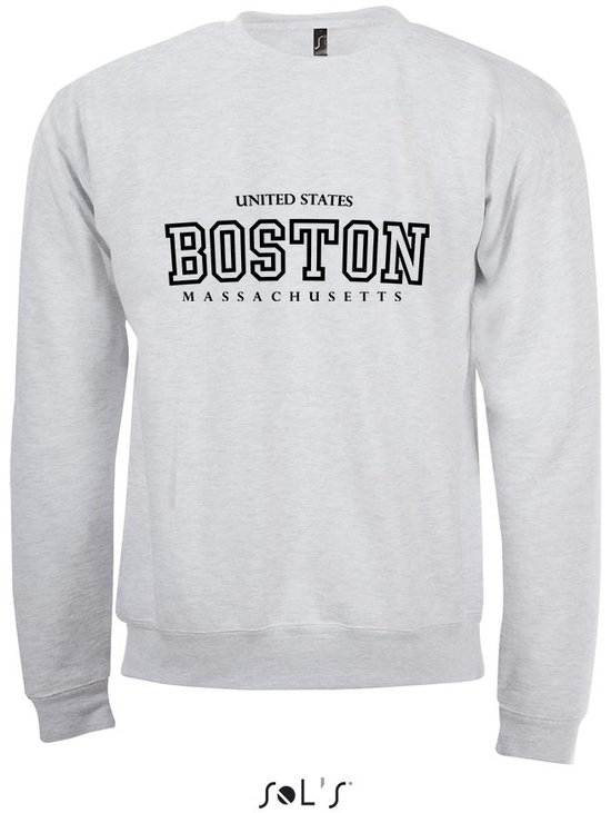 Sweatshirt 2-200 Boston-Massachusetss - Wit, M