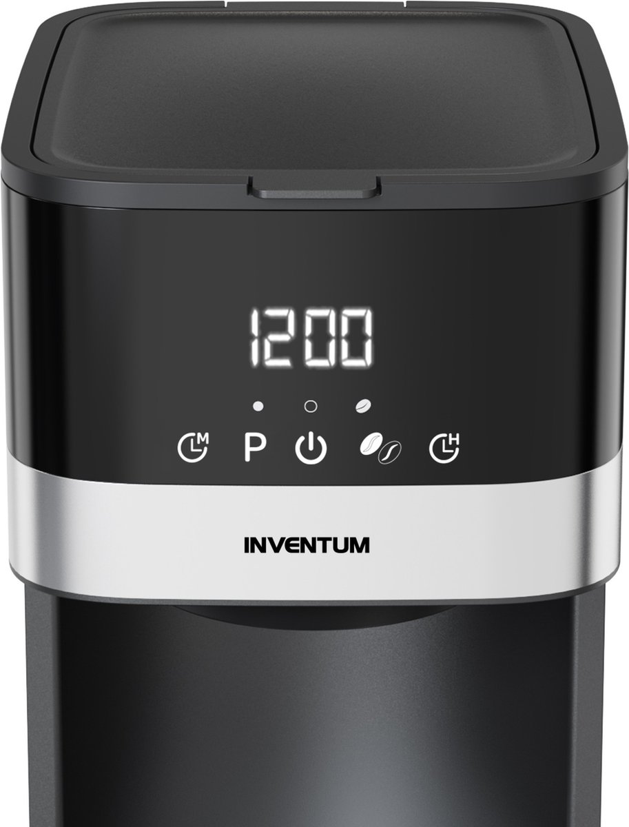 Inventum KZ818D - Koffiezetapparaat - 1,2 liter - 10 kopjes - Filter 1x4 - Thermoskan - Display met timer - Filterkoffie - RVS/Zwart thumbnail 3