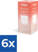 Bolsius Clean Light Geurnavulling 20u Cedarwood & Vetiver doosje a 2 stuks - Voordeelverpakking 6 stuks