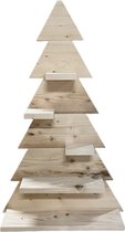 Arbre de Noël en bois d'échafaudage décoratif de Luxe de 120 cm de haut - arbre en bois de haute qualité