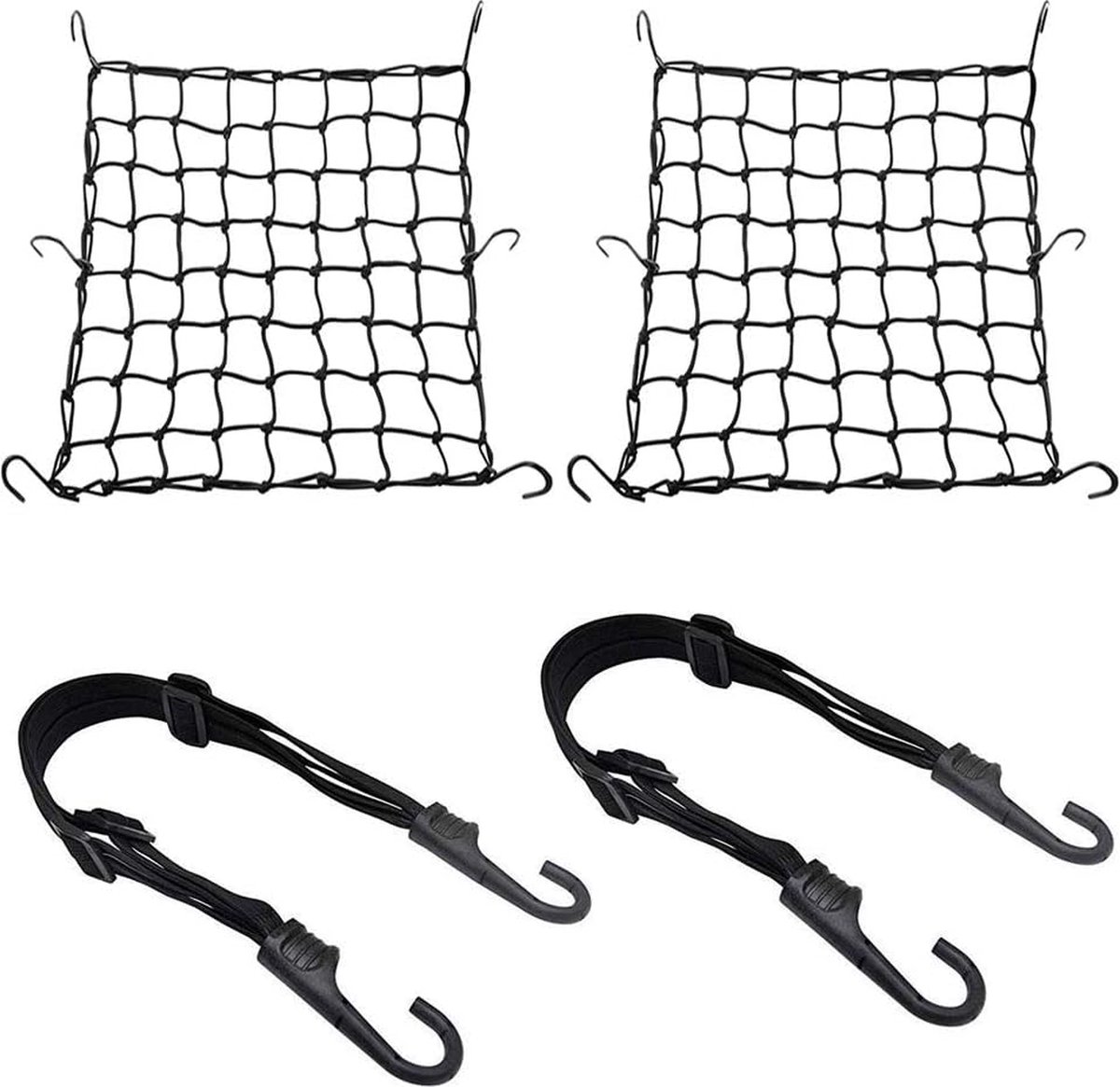 Tendeurs Elastique, cordon élastique, cordon élastique robuste avec  crochet, crochet métallique antichoc, cordon élastique pour camping