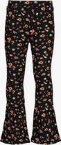 TwoDay meisjes flared broek met bloemenprint zwart - Maat 170