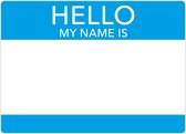 Hello My Name Is - Tag - Graffiti - Street Art - Stickers - Blauw - Set van 10 stickers