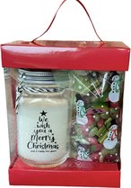 Kerst - Kerstpakket - Merry Christmas - Kaars - Snoep - Cadeauverpakking