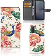 Telefoonhoesje met Pasjes geschikt voor Geschikt voor Sony Xperia 10 V Pink Peacock