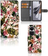 GSM Hoesje Geschikt voor OPPO Reno10 | 10 Pro Fotohoesje ontwerpen Flowers