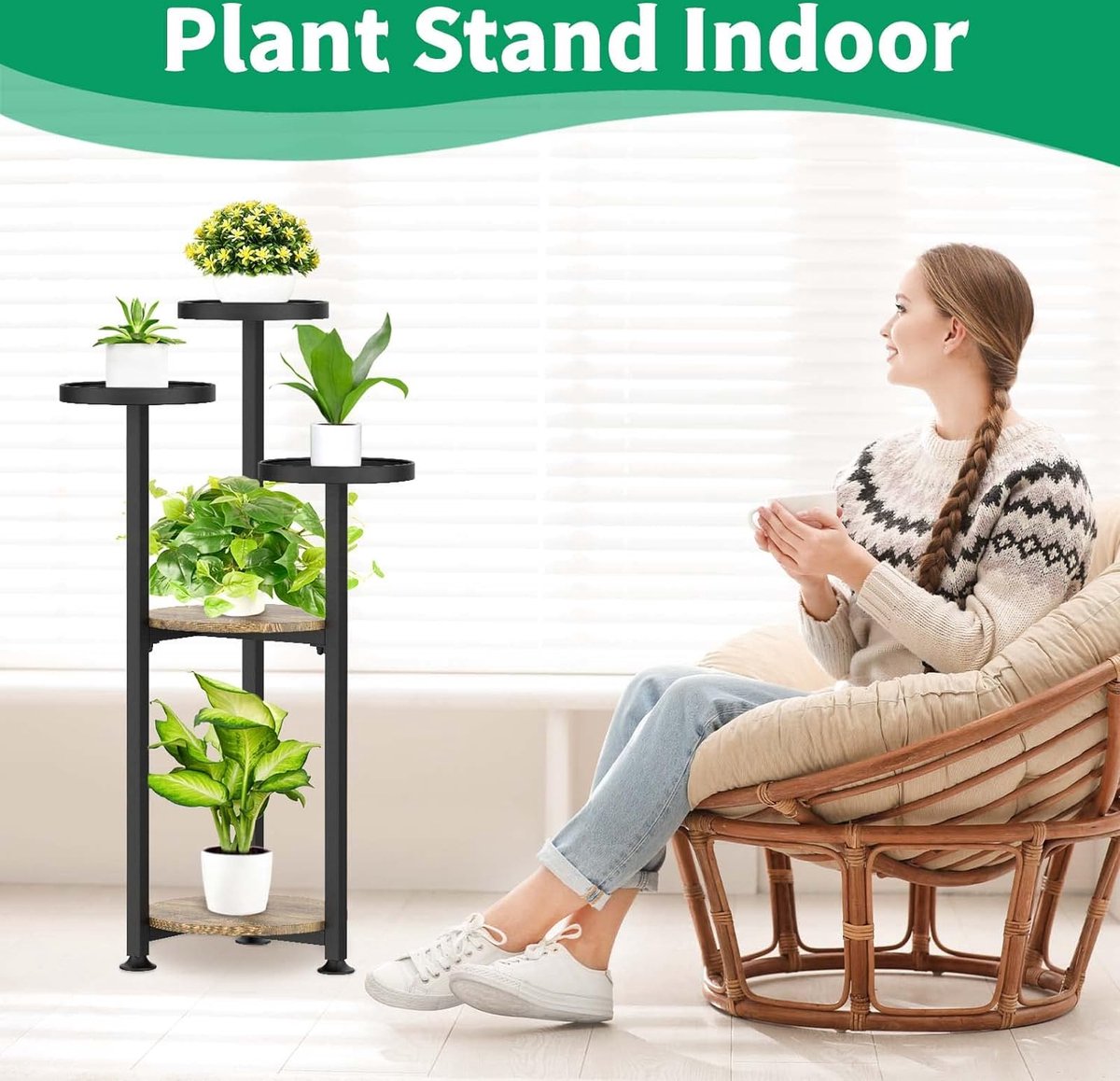 Bomclap Support De Plantes En Métal - 70 X 30 Cm - Pour L