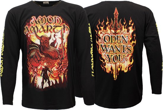 Amon Amarth Oden Wants You Longsleeve T-Shirt - Officiële Merchandise