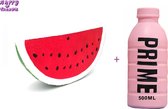 Happy Trendz® Squishy Jumbo Watermeloen - Watermelon - + Flesje Squishy 15 cm - Super Set - Combinatie Set fidget pakket - 2 Stuks toppers - Volwassenen en Kinderen