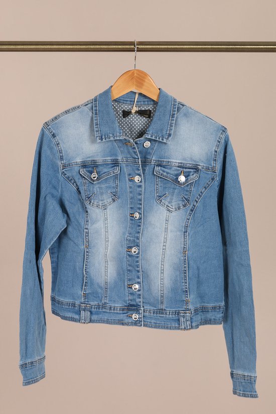 Beeldig jeans vestje voor grote maten - maat 3XL (46)