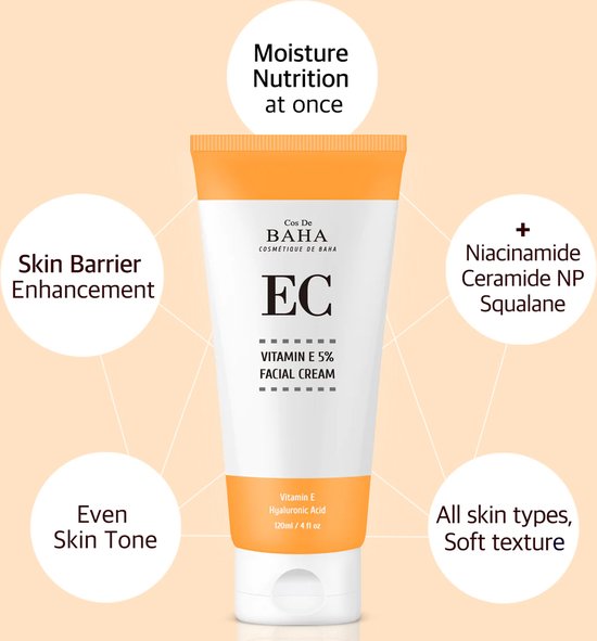 Cos de Baha All Day Cream Healthy Skin VITAMIN E Tocopheryl Acetate 5