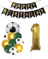 Cijfer Ballon 1 | Snoes Champions Voetbal Plus - Ballonnen Pakket | Groen en Goud