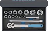 Bol.com TC 19 MU-10 | Dopsleutelset 1/2 | in stoffen etui met CT-module |16-delig aanbieding