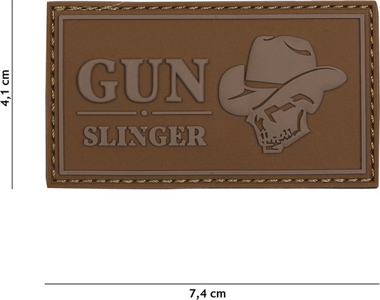 Foto: 101 inc embleem 3d pvc gun slinger skull cowboy coyote 16121