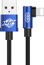 Câble USB vers Lightning Baseus MVP 90° 2A 1M Angle Droit Blauw