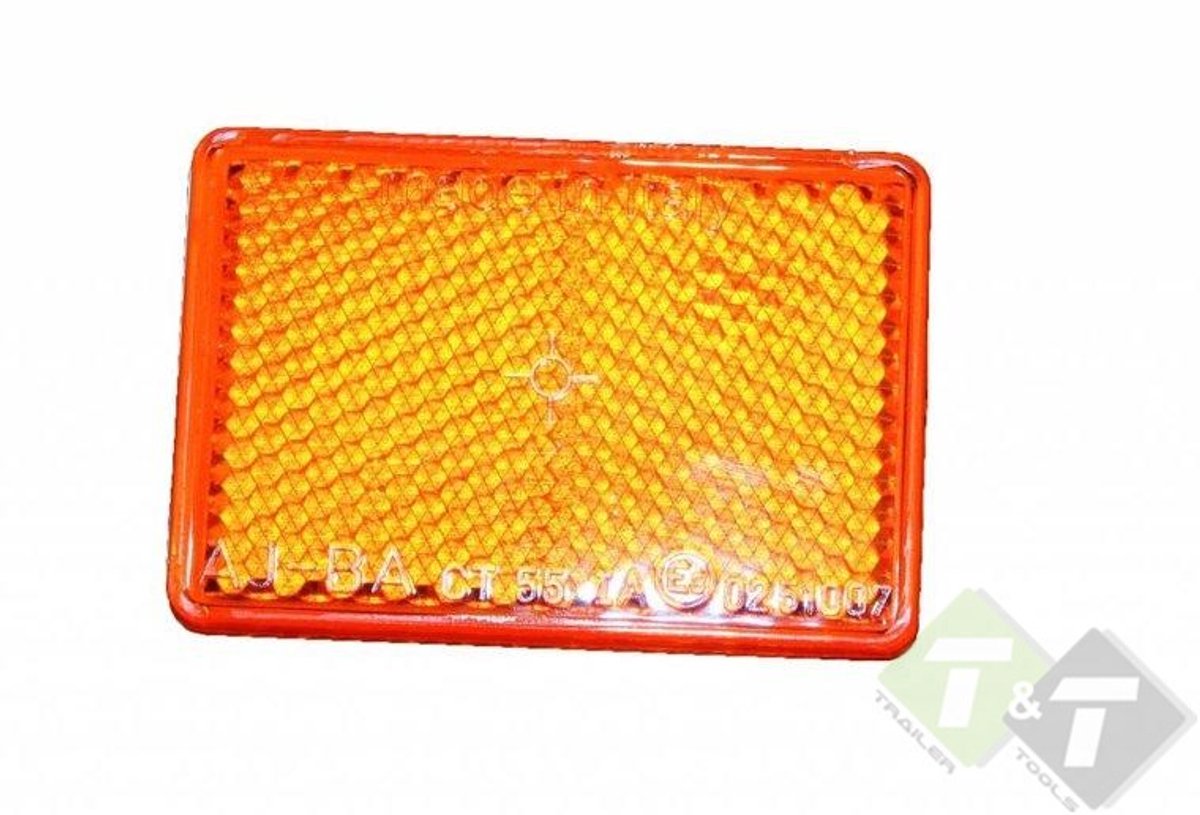 Reflector Oranje, 55mm x 38mm, E3 gekeurd