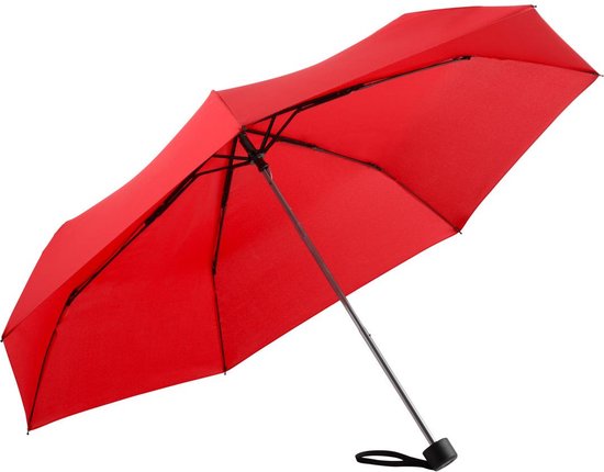 Fare Mini 5012 kleine opvouwbare zakparaplu rood - Ø 90 cm - stormbestendig - windproof - sterke paraplu - regenscherm - windbestendig - opvouwbare paraplu