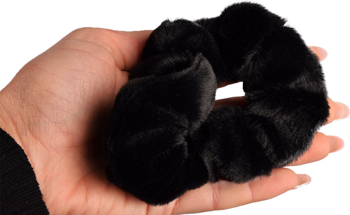 Elegant Haar Scrunchies Voor Haar | Zwart Haar Accessoires – 12 x 4 cm