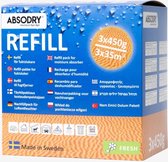 Absodry - Refill - 3x450g - Fresh - Navulling -Frisse Geur en Effectieve Vochtopname