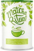 Alpha Foods Matcha Ritual - Matcha Poeder voor shake of ontbijtshake, Matcha Latte met kokosmelk, tarwe- en gerstgras, 210 gram voor 30 shakes