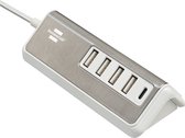 brennenstuhl®estilo USB multilader met 1,5m textiel kabel 4x USB lader + 1x USB C