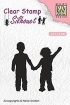 SIL051 Clear stamps silhouette Childrs play close friends