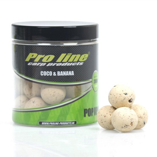 Pro Line - Coco Banana - Pop-Up boilie - 15mm 80g - Wit van Pro Line — afbeelding 2