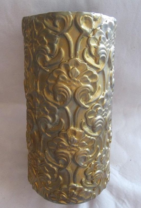 bol.com | Grote aardewerk vaas, Koper kleur, 36 x 18 cm rond