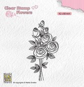 FLO021 Clear stamps Flowers Bouquet roses-2