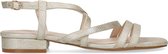 Sacha - Dames - Goudkleurige sandalen met snakeskin - Maat 38