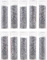 Glitter in tubes - 50 stuks van 5 GR - kleur zilver - Knutselen - decoreren - maquilleren - 1001 mogelijkheden