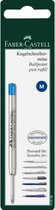 Faber-Castell balpenvulling - M - blauw - op blisterkaart - FC-148788