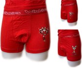 Embrator 2-stuks Jongens Boxershorts met opdruk rood maat 140/146