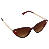 Visionmania Zonnebrillen Dames Cat Eye - UV 400 - Bruine lenzen - Bruin frame