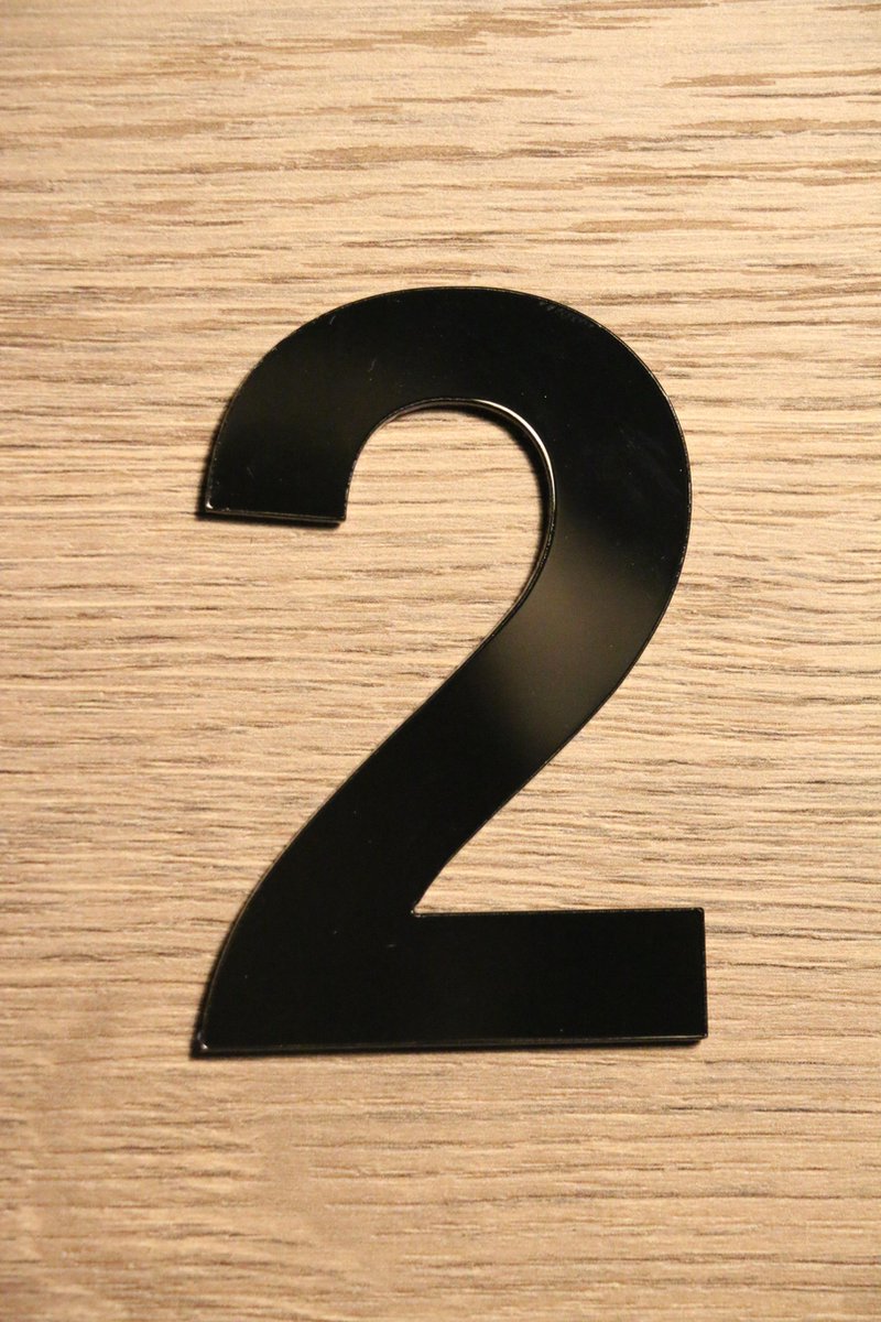 Chiffre 0 Adresse - Classique En Plastique Noir, 4 Pouces - Neuf