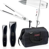 Moser Profiline Neo.kit Black & White  Tondeuse+trimmer+stijltang+haardroger Set in Tas