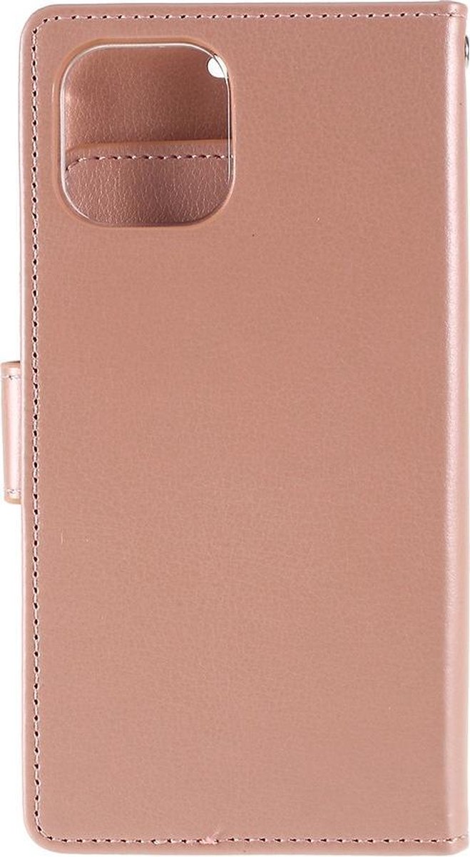 Bookcase Goospery voor iPhone 11 Pro Max - roze goud