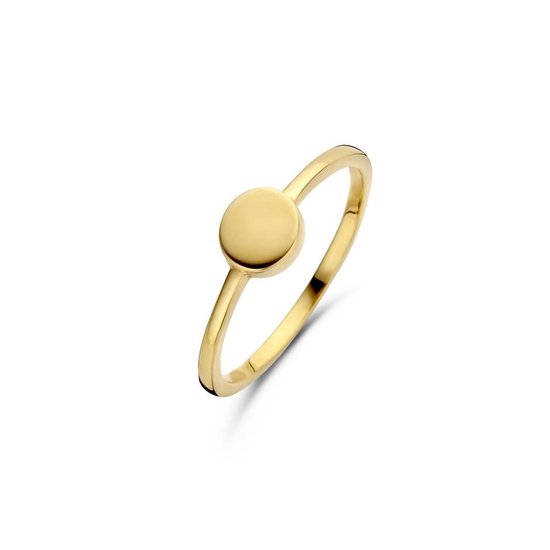 New Bling Zilveren Ring 9NB 0278 58 - Maat 58 - Rond - 5 mm - Goudkleurig