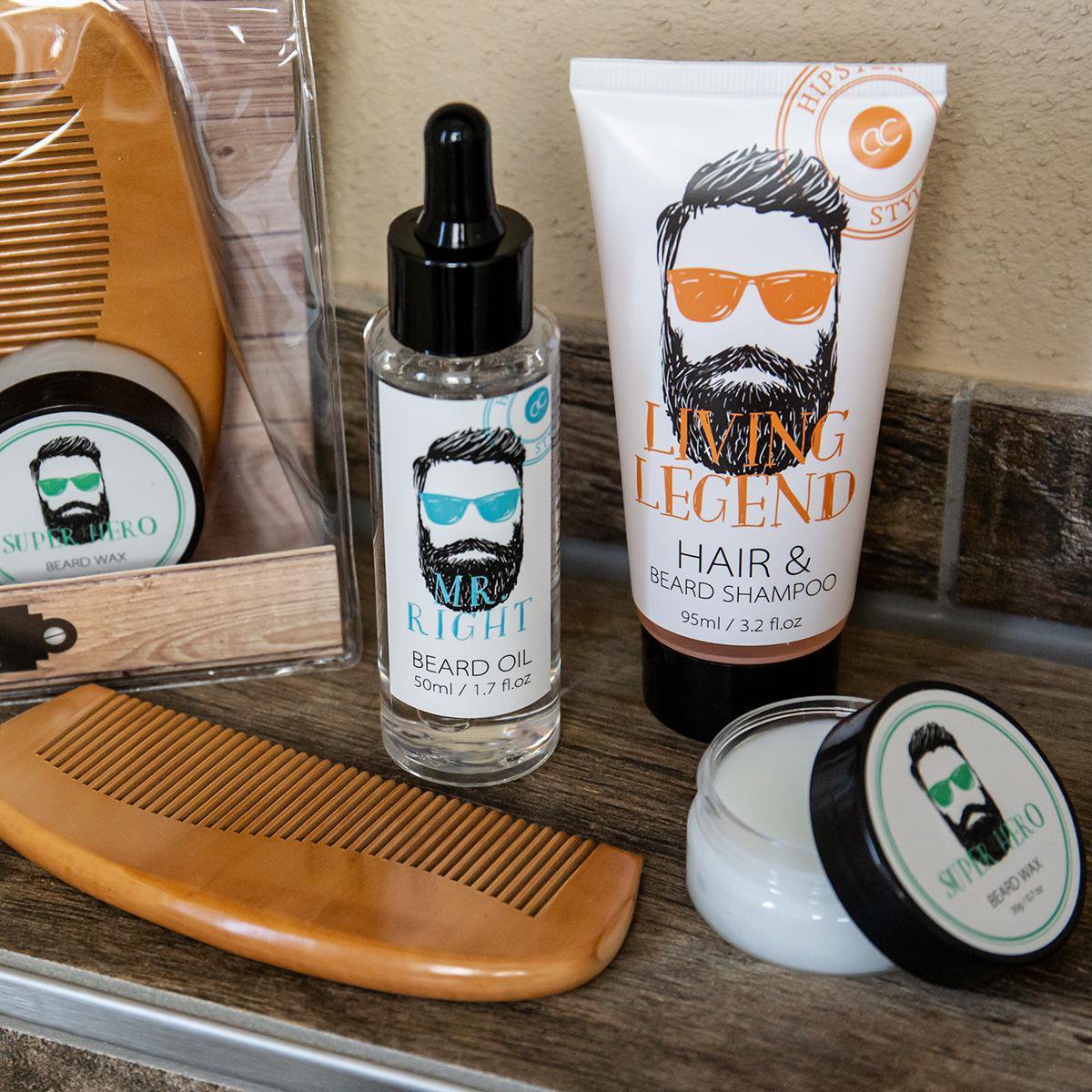 Kit de soins pour cheveux et barbe hipster | bol.com