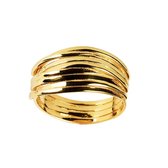Goud Plated Gevlochten Ring