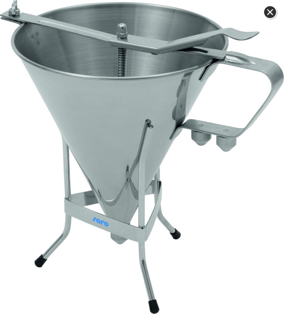 Saro Doseer trechter, RVS, met 3 uitlopen,  1,8 liter inhoud, 2 jaar garantie, professioneel model PT-3