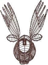 Nkuku Wanddecoratie elandkoppen - Eko Mini Moose Head - 31 x 22 x 21,5 cm